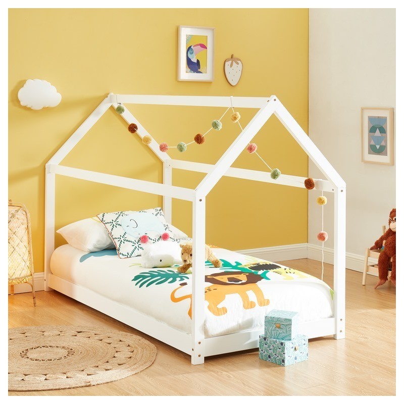 Lit Cabane Des Rêveries Blanc 70x140 Laïba Kids