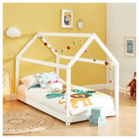 Lit Cabane Des Rêveries Blanc 70x140 Laïba Kids