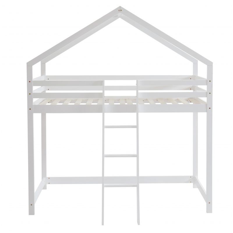 Lit Cabane Mezzanine Jardin Des Petits Dormeurs Blanc 90x190 Laïba Kids