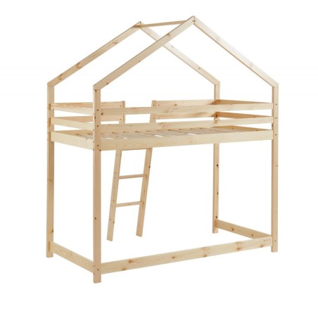 Lit Cabane Mezzanine Jardin Des Petits Dormeurs Beige 90x190 Laïba Kids