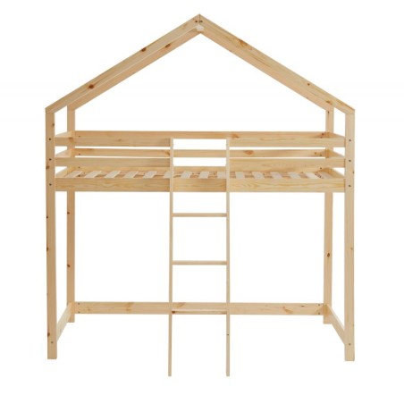 Lit Cabane Mezzanine Jardin Des Petits Dormeurs Beige 90x190 Laïba Kids