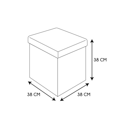 Coffre Pouf Pliable Patchwork Gris Home Deco Factory