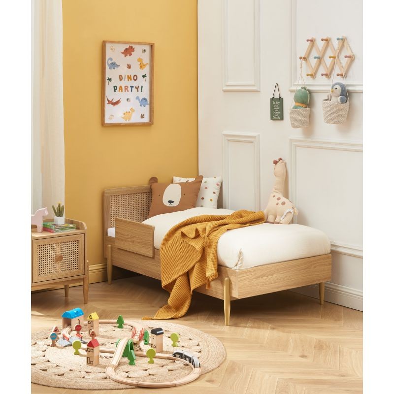Lit Enfant Refuge Magique Cannage Rotin Beige 70x140 - Laïba Kids