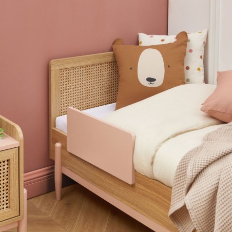 Lit Enfant Refuge Magique Cannage Rotin Rose 70x140 - Laïba Kids