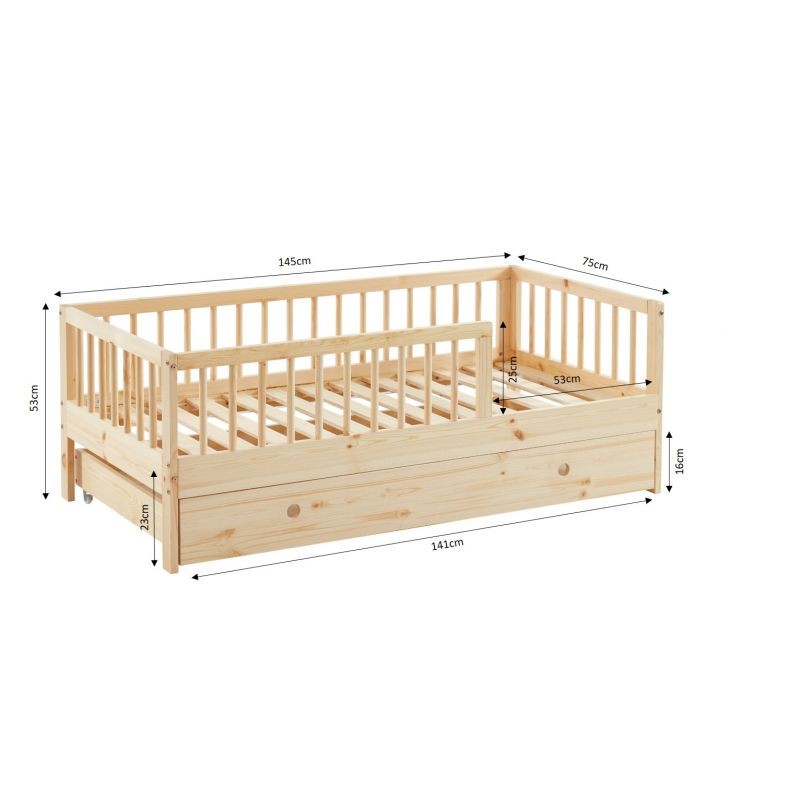Lit Enfant Arche Des Songes Avec Tiroir 70x140 - Laïba Kids