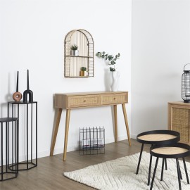 Console Bali 2 Tiroirs Beige Home Deco Factory 2