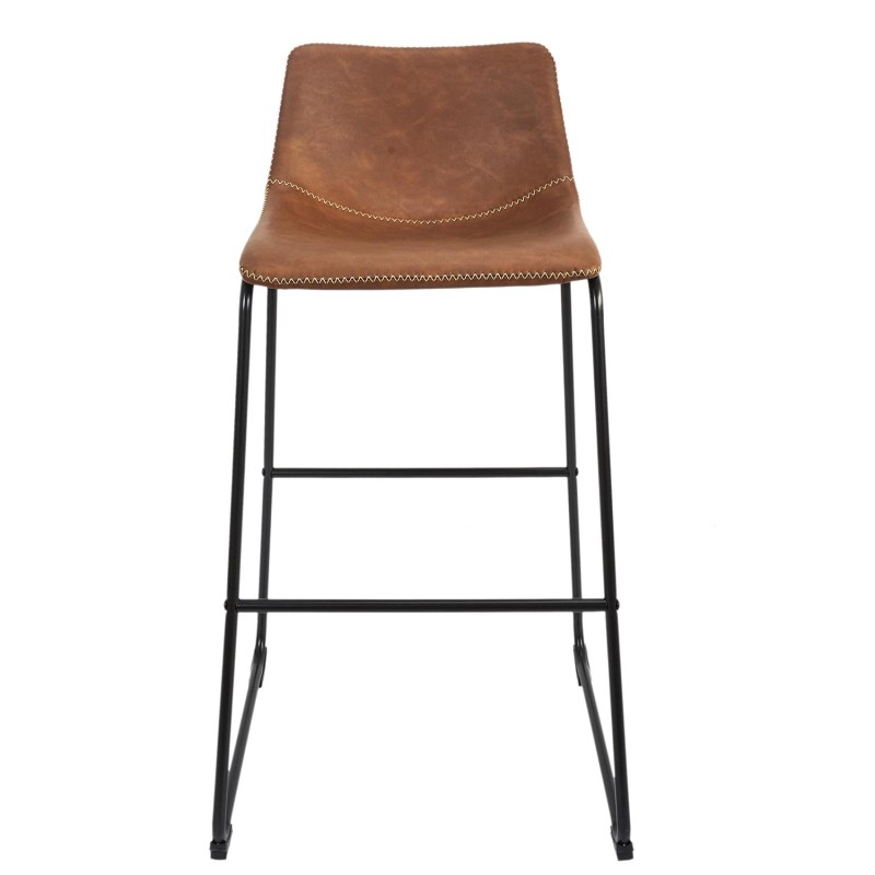 Lot De 2 Tabourets De Bar Indus Marron Home Deco Factory