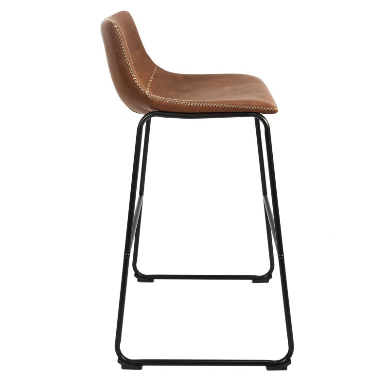 Lot De 2 Tabourets De Bar Indus Marron Home Deco Factory