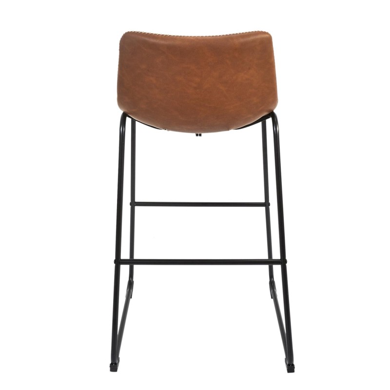 Lot De 2 Tabourets De Bar Indus Marron Home Deco Factory