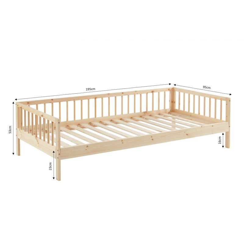 Ensemble Lit Nid Douillet 90x190 + Matelas enfant Lune 90x190 - Laïba Kids