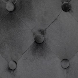 Pouf Velours Adriana Gris Ardoise Atmosphera 2