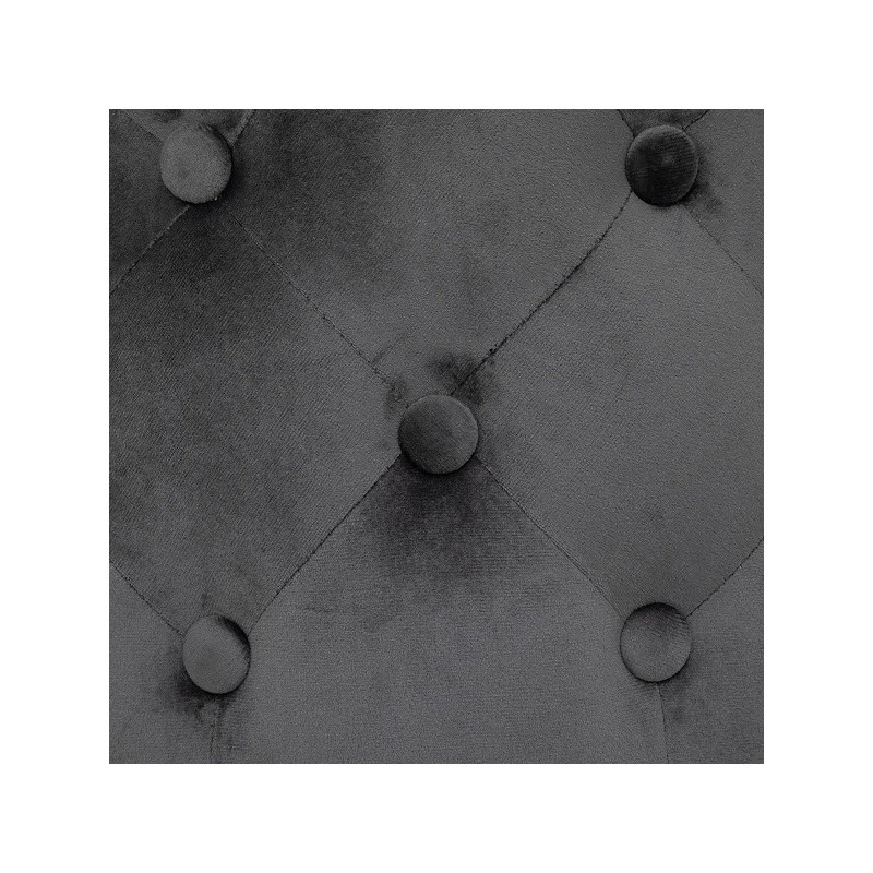 Pouf Velours Adriana Gris Ardoise Atmosphera