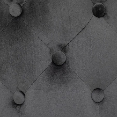 Pouf Velours Adriana Gris Ardoise Atmosphera