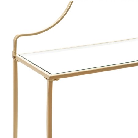 Coiffeuse En Verre Artificiel Doré Atmosphera