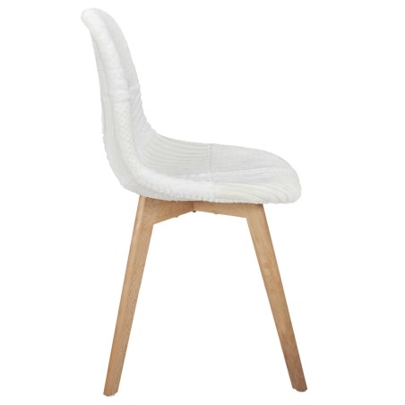 Chaise Scandinave Patchwork Blanc Home Deco Factory