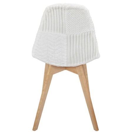 Chaise Scandinave Patchwork Blanc Home Deco Factory