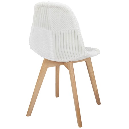 Chaise Scandinave Patchwork Blanc Home Deco Factory