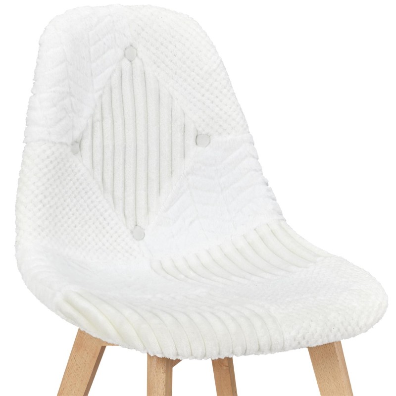 Chaise Scandinave Patchwork Blanc Home Deco Factory