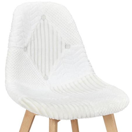 Chaise Scandinave Patchwork Blanc Home Deco Factory
