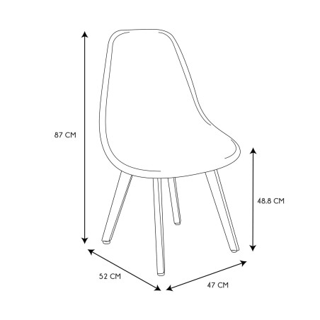 Chaise Scandinave Patchwork Blanc Home Deco Factory