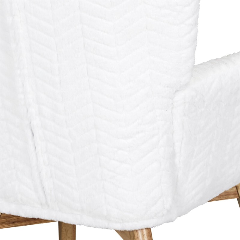 Fauteuil Helsinki Patchwork Blanc Home Deco Factory