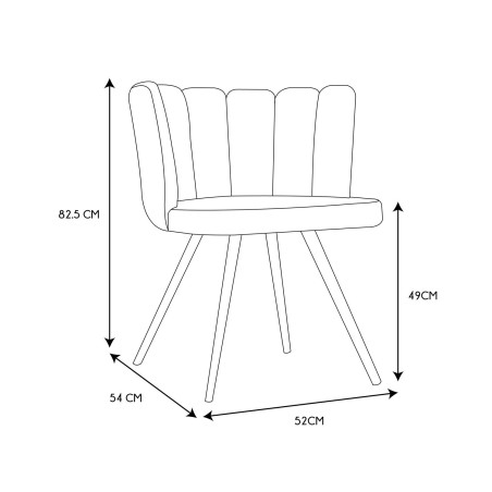 Chaise Ariel Bouclette Blanc Home Deco Factory