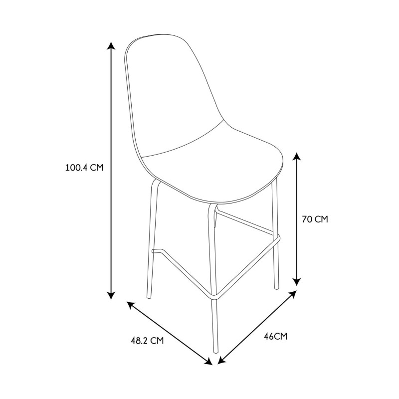 Chaise De Bar Giulia Jaune Home Deco Factory