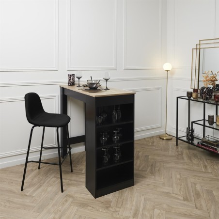 Chaise De Bar Giulia Noir Home Deco Factory