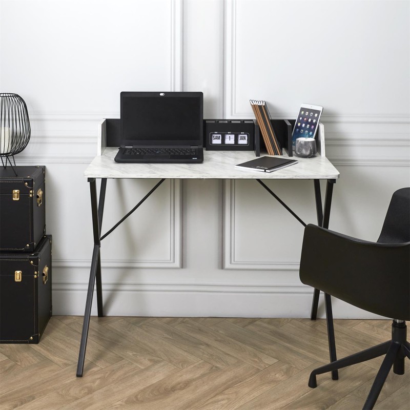Bureau Brice Imitation Marbre Noir Home Deco Factory