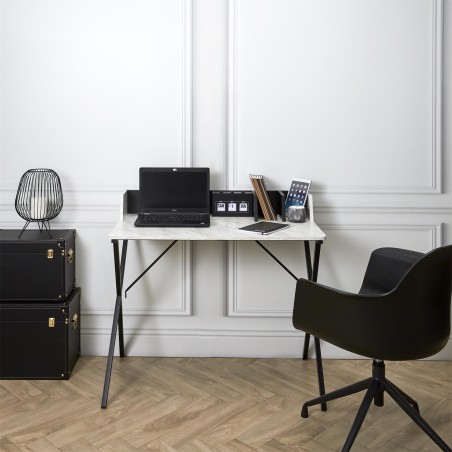 Bureau Brice Imitation Marbre Noir Home Deco Factory
