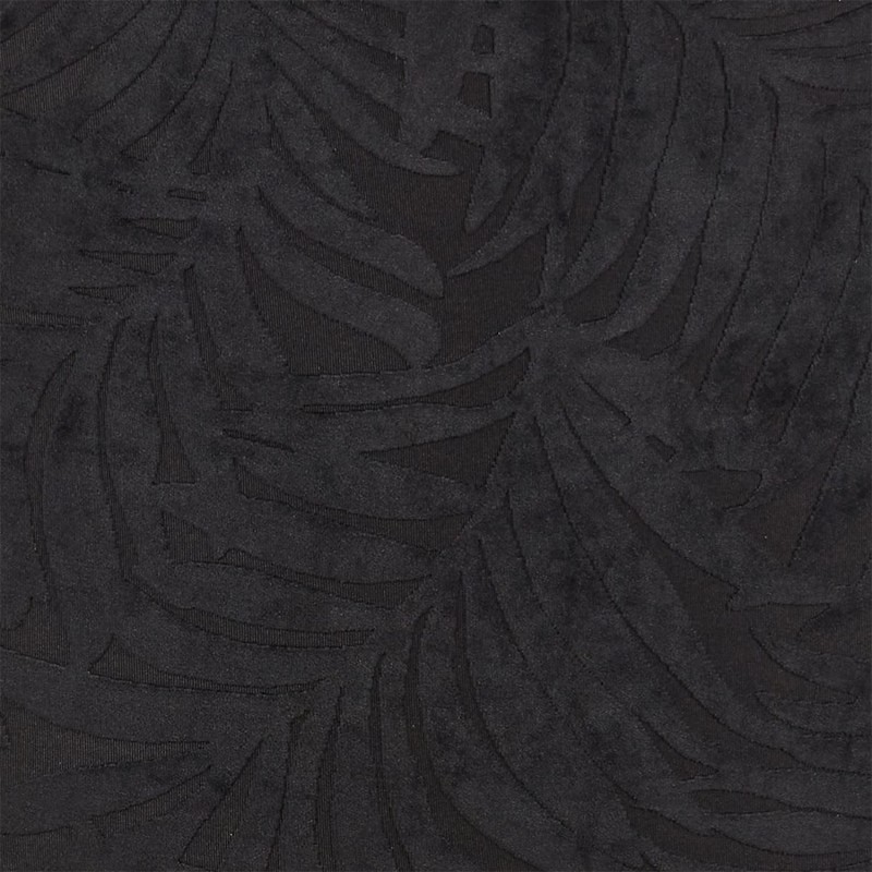 Chaise Métal Assise En Velours Leaf Noir Home Deco Factory