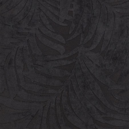 Chaise Métal Assise En Velours Leaf Noir Home Deco Factory