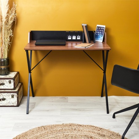 Bureau Brice Imitation Noyer Home Deco Factory