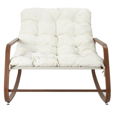 Fauteuil à bascule Miami imitation bois Home Deco Factory