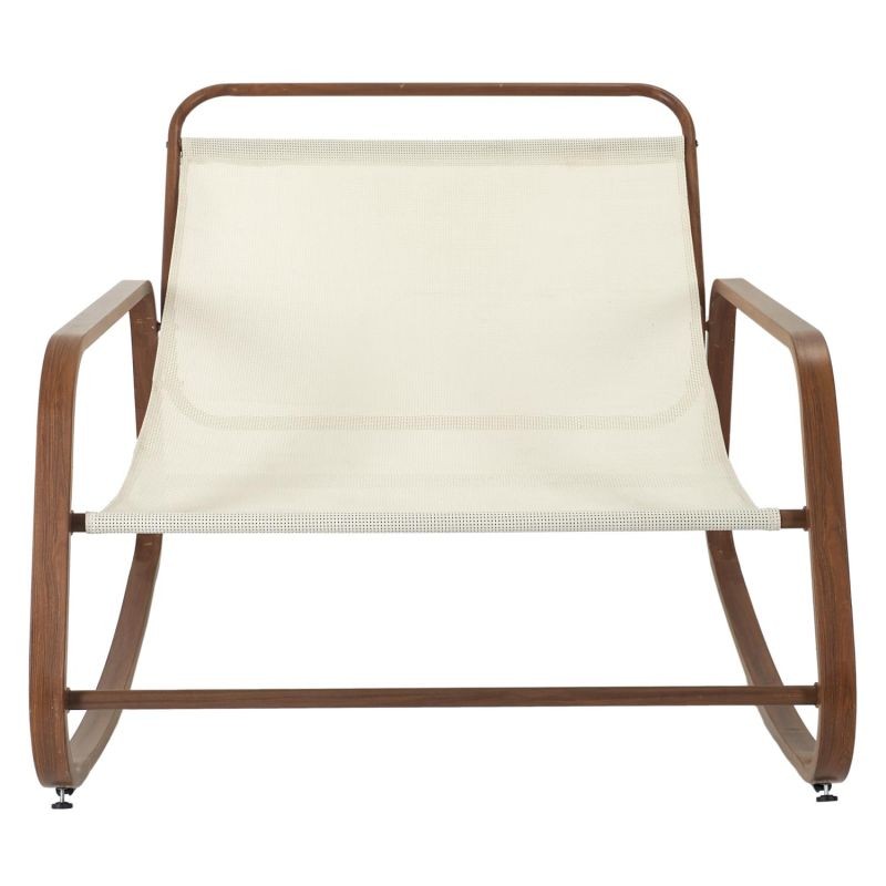 Fauteuil à bascule Miami imitation bois Home Deco Factory