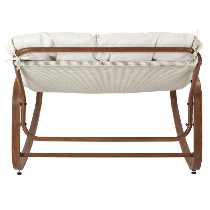 Fauteuil à bascule Miami imitation bois Home Deco Factory