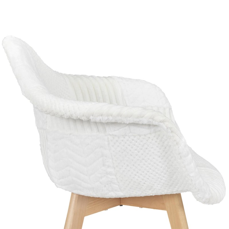Fauteuil Scandinave Patchwork Blanc