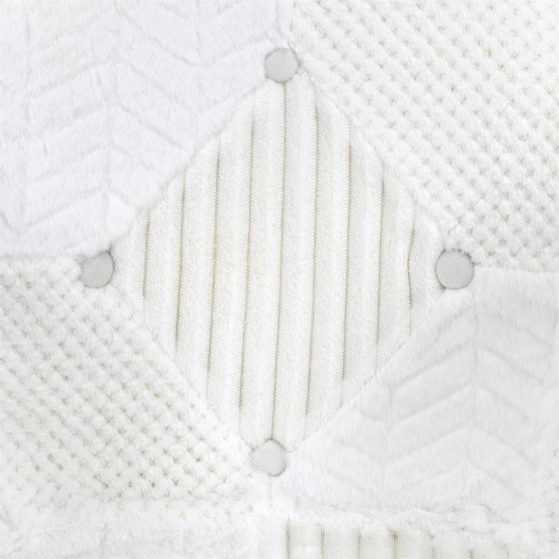 Fauteuil Scandinave Patchwork Blanc