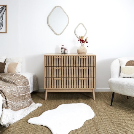 Commode 3 tiroirs Klaus Marron Home Deco Factory