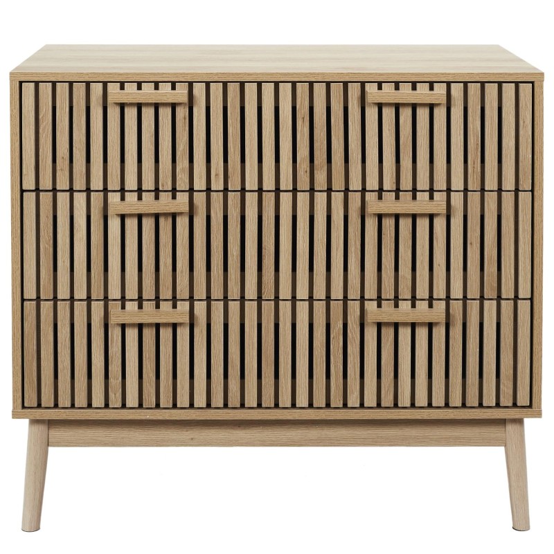 Commode 3 tiroirs Klaus Marron Home Deco Factory