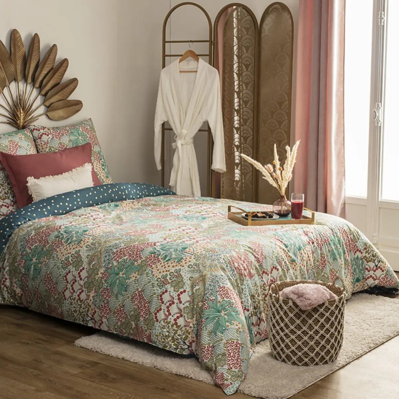 Parure De Lit Imprimée Liberty Vert Céladon 240x220