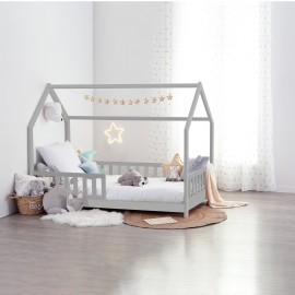 Lit Cabane Enfant Bosco 90x190 Gris - Laiba Kids 2