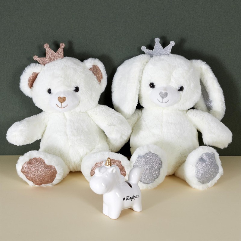 Peluche lapin 25cm Home Deco Factory