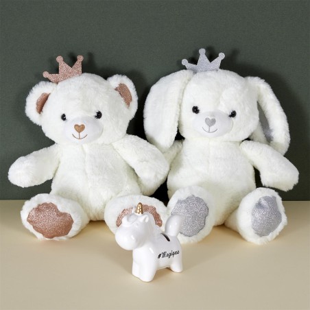 Peluche lapin 25cm Home Deco Factory