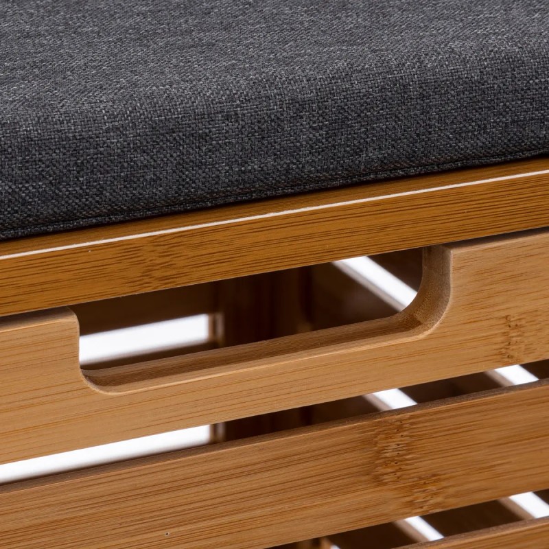 Tabouret Coffre De Rangement En Bambou Five