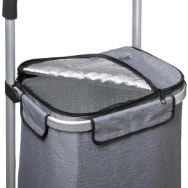 Chariot De Marché Isotherme 2 Roues 40 L Gris Five 2