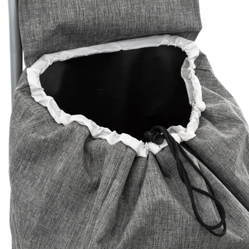 Chariot De Course Nomade 6 Roues En Métal Gris 5Five