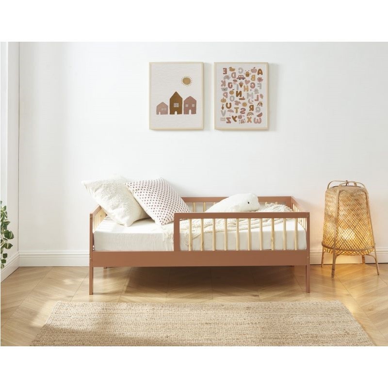Lit Enfant Luna 70x140 Sommier Inclus Terracotta - Laïba Kids