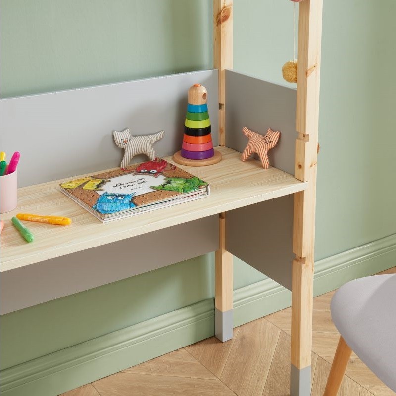 Bureau Enfant Évolutif Gris - Laïba Kids