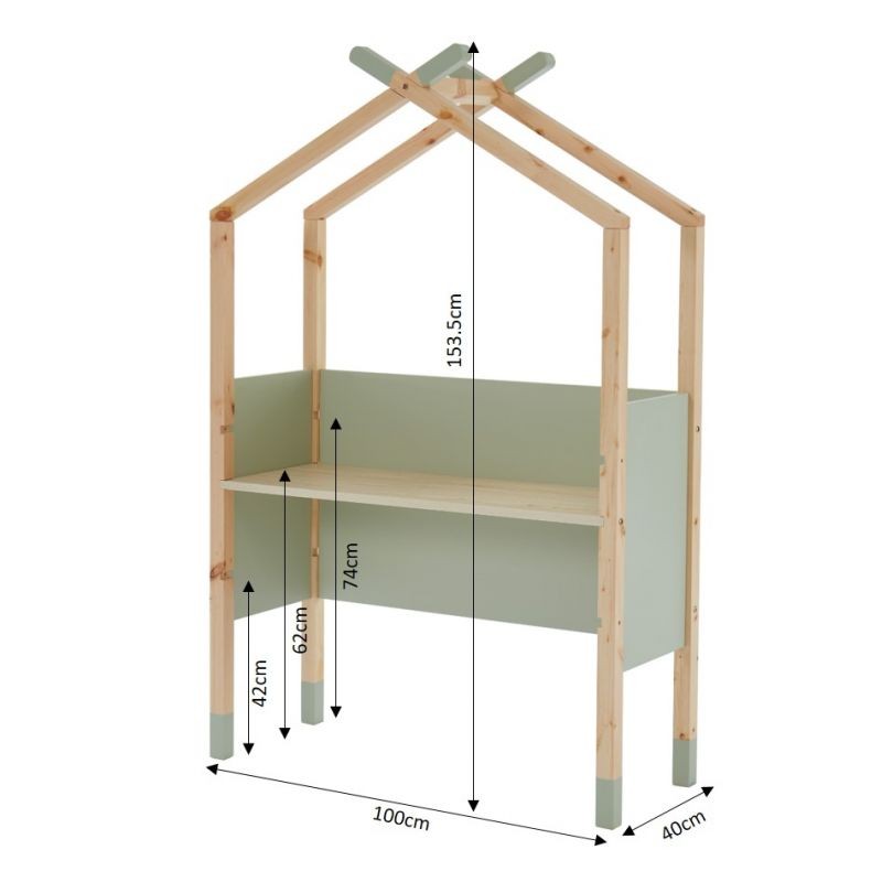 Bureau Enfant Évolutif Vert - Laïba Kids